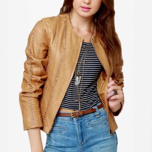 BB Dakota Antonia Buckskin Leather Jacket - Picture 1 of 7
